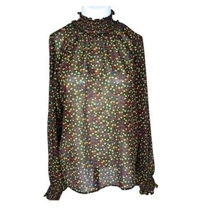 GAP Floral Smocked Long Sleeves Top